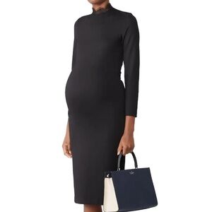 Amanda Uprichard Black Melange Ponte Knit Dress